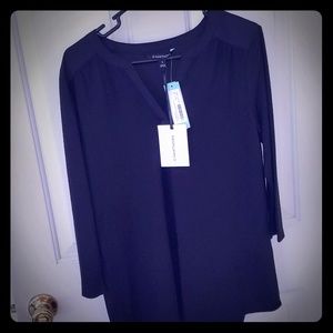 Knit top with long sleeves